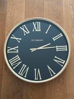 Goud zwarte wandklok 60cm, Huis en Inrichting, Woonaccessoires | Klokken, Ophalen, Zo goed als nieuw, Analoog, Wandklok