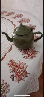 Groene Emaille Thee/Koffiepot, Ophalen of Verzenden, Gebruikt