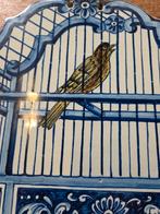 Antiek aardewerk plaquette vogelkooi Tichelaar Makkum, Antiek en Kunst, Ophalen of Verzenden