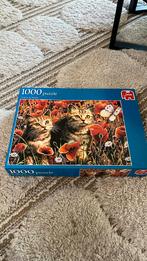 Jumbo Puzzel – Katten & Bloemen – 1000 Stukjes, Ophalen of Verzenden, Zo goed als nieuw