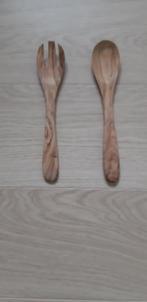 Olijfhouten slacouvert -3 tand -25 cm, Ophalen of Verzenden, Nieuw