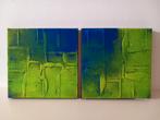 CAPTURED BLUE 30X60 CM, Antiek en Kunst, Kunst | Schilderijen | Abstract, Ophalen