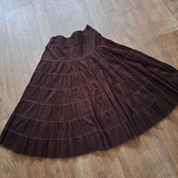 corduroy/rib rok bruin mt 40 beschikbaar voor biedingen