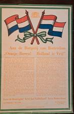 Origineel historisch document - bevrijding, Ophalen of Verzenden, Nederland, Foto of Poster