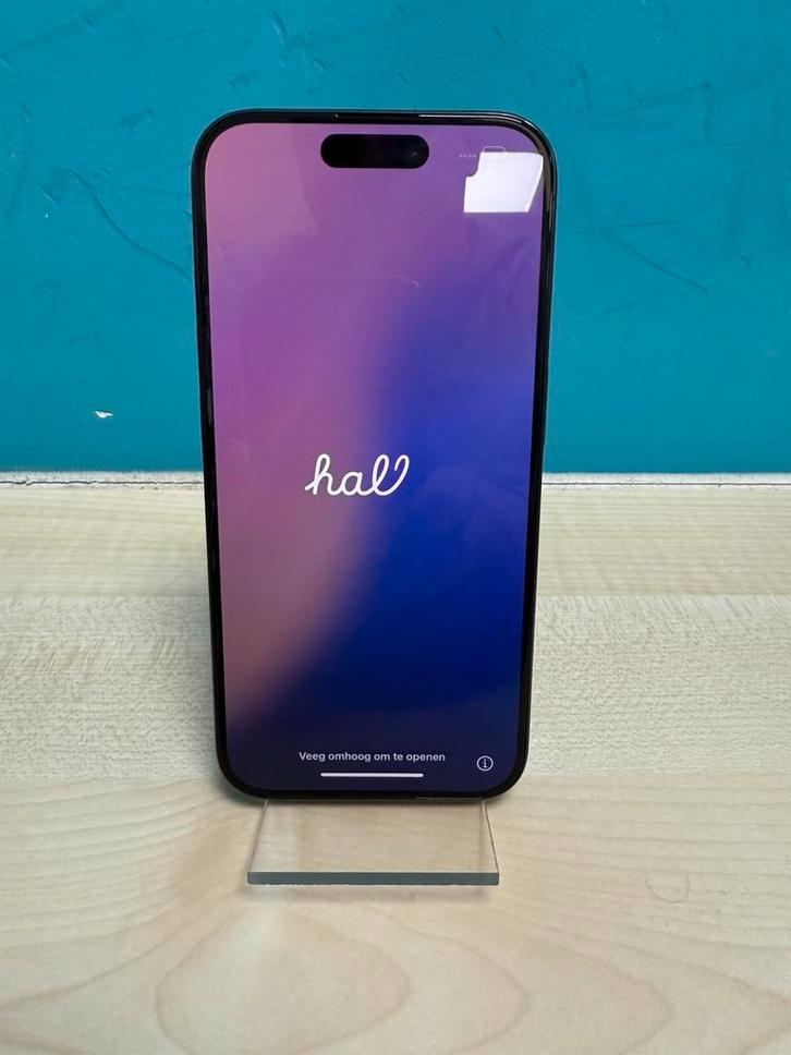 Apple iPhone 15 Pro 128GB Titanium Black - 2e hands - 100%, Telecommunicatie, Mobiele telefoons | Apple iPhone, Zo goed als nieuw
