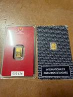 2x 1 gram goudbaar in seal, Ophalen of Verzenden, Goud