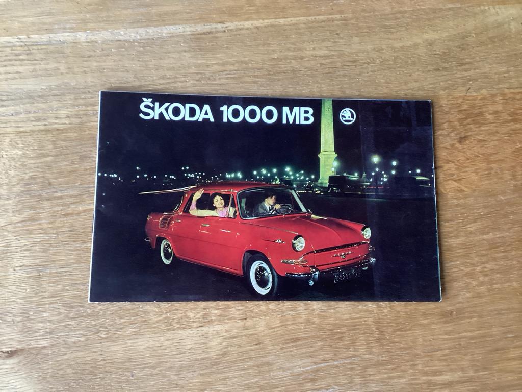 Skoda 1000 MB Brochure - Origineel, Ophalen of Verzenden, Gelezen