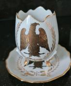 Uniek antiek Limoges porselein eierdopje met schoteltje, Antiek en Kunst, Antiek | Keramiek en Aardewerk, Ophalen of Verzenden
