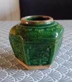 Oud groen gemberpotje, vaasje, vintage, Ophalen of Verzenden