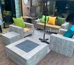 Steigerhout Loungeset Hoekbank Loungebank Lounge Tuinbank, Steigerhout, Nieuw, Ophalen of Verzenden, Eettafel