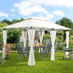Partytent paviljoen pagodetent 3x4m Beige GRATIS BEZORGD!, Tuin en Terras, Partytenten, Minder dan 4 meter, Nieuw, Paviljoen, 2 meter of meer