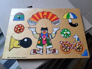 Houten puzzel clown  beschikbaar voor biedingen