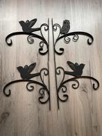 4x mooie zwarte plantenhouders, plantenhangers, muurhaken, Ophalen, Zo goed als nieuw