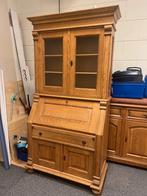 Secretaire met vitrine, Ophalen, Gebruikt, Bruin, Blank antiek