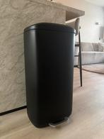 Pedaalemmer prullenbak zwart 30 liter, Ophalen, Met pedaal, 50 tot 75 cm, Zo goed als nieuw