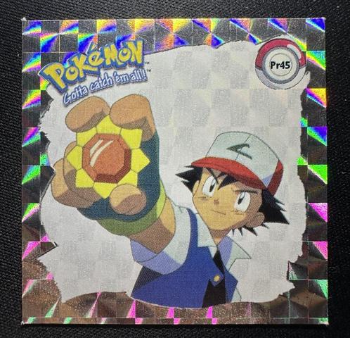 Ash Pr45 - Pokémon Artbox Series 1 Silver Prism Holo Sticker, Hobby en Vrije tijd, Verzamelkaartspellen | Pokémon, Nieuw, Losse kaart