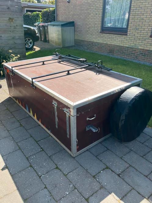 Bagagebox voor op aanhangwagen. Waterdicht van betonplex., Auto diversen, Dakkoffers, Gebruikt, Ophalen