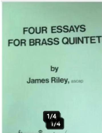 Four Essays For Brass Quintet James Riley