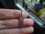 echt zilveren hanger strak model met 3 steentjes gemerkt, Ophalen of Verzenden, Zo goed als nieuw, Zilver, Zilver