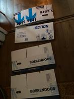 Verhuis dozen action, gamma, boekendoos 4x stuks, Doe-het-zelf en Verbouw, Kratten en Dozen, Ophalen, Doos, Minder dan 35 cm, Zo goed als nieuw