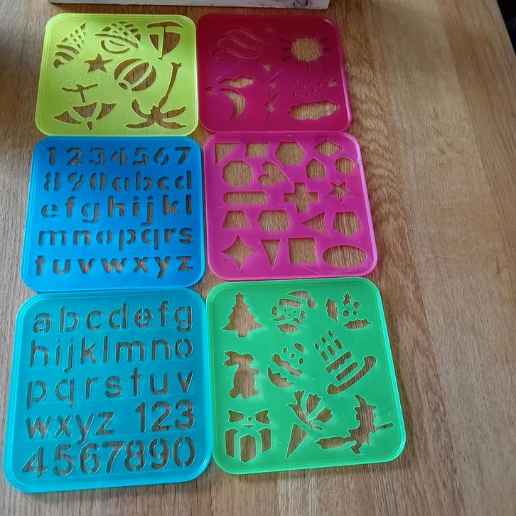Sjablonen set voor knutselprojecten, Kinderen en Baby's, Speelgoed | Educatief en Creatief, Gebruikt, Ophalen of Verzenden