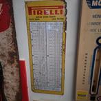 Pirelli blikken banden tabel '68 Italy, Ophalen of Verzenden, Zo goed als nieuw, Reclamebord