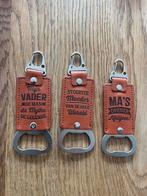 3 Nieuwe bruin leren Flesopeners voor Vader/Moeder, Hobby en Vrije tijd, Feestartikelen, Ophalen of Verzenden, Nieuw, Overige typen
