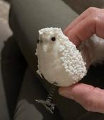 Vintage Kerstbal uiltje met glas, Diversen, Kerst, Ophalen of Verzenden