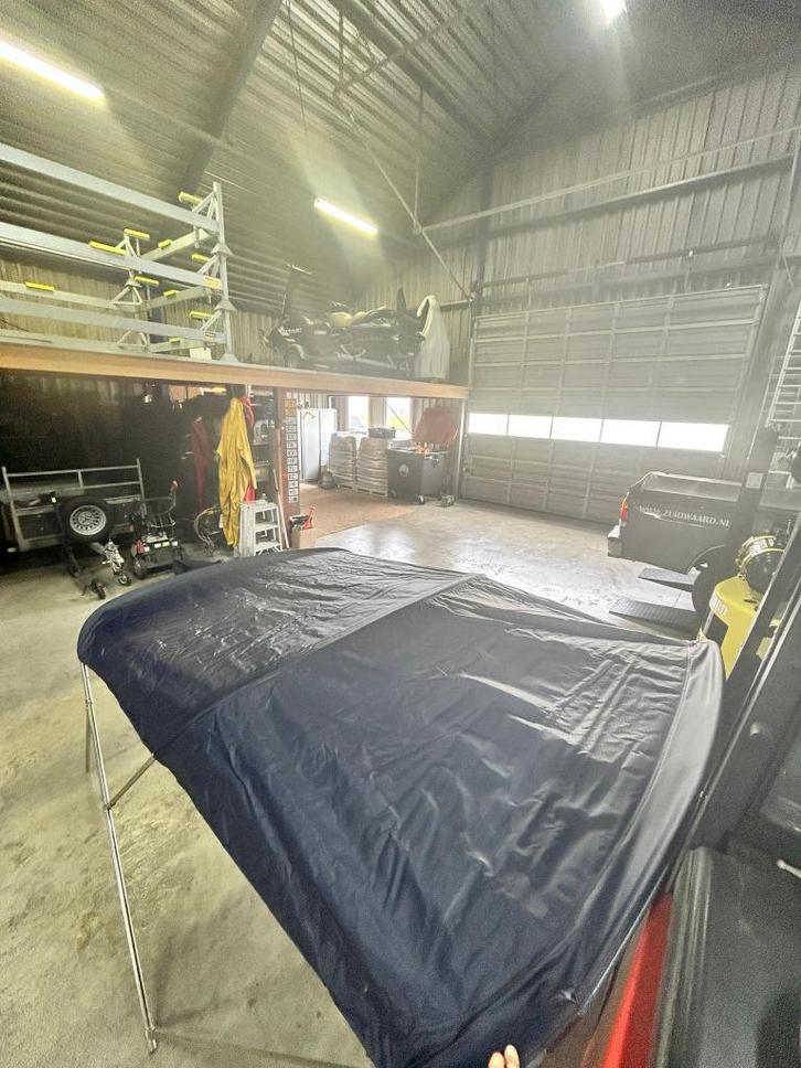 Biminitop / zonnedak kleur blauw op rvs frame, Watersport en Boten, Accessoires en Onderhoud, Zo goed als nieuw, Overige typen