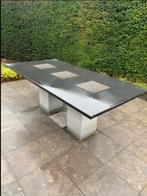 Granieten tafel met stenen poten., Ophalen, Zo goed als nieuw, Rechthoekig, Overige materialen