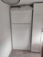 opklapbed 1 persoons, Ophalen, 100 cm, Eenpersoons, Wit