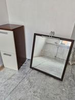 Badkamerkastje met bijpassende spiegel met verlichting, Ophalen, Gebruikt, 50 tot 100 cm, Minder dan 100 cm