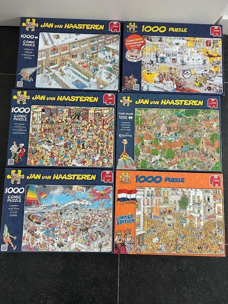 Puzzels Jan van Haasteren (1000 - 3000 stukjes), Hobby en Vrije tijd, Denksport en Puzzels, Zo goed als nieuw, Legpuzzel, 500 t/m 1500 stukjes