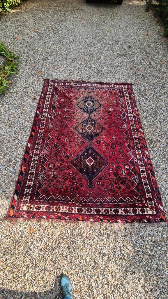 Vintage perzisch tapijt 301x222 cm, Antiek en Kunst, Antiek | Kleden en Textiel, Ophalen