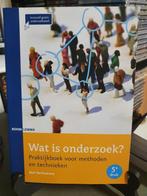 schoolboek Wat is onderzoek Nel Verhoeven, Boeken, Studieboeken en Cursussen, HBO, Ophalen
