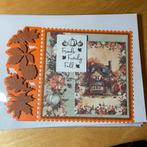 Herfstkaart studiolight met bladeren rand 1, Hobby en Vrije tijd, Ophalen of Verzenden, Zo goed als nieuw, Overige thema's