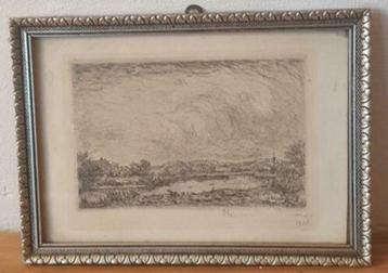 Ets 1908 Hendrik van Bloem Bergen noord hollandse duinen. beschikbaar voor biedingen