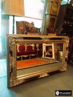 Groot spiegel klassiek / antieke barok goud, zwarte lijst, Antiek en Kunst, Antiek | Spiegels, Ophalen, Rechthoekig, 150 tot 200 cm