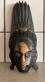 Prachtig masker Afrika hout houtsnijwerk, Antiek en Kunst, Kunst | Niet-Westerse kunst, Ophalen of Verzenden