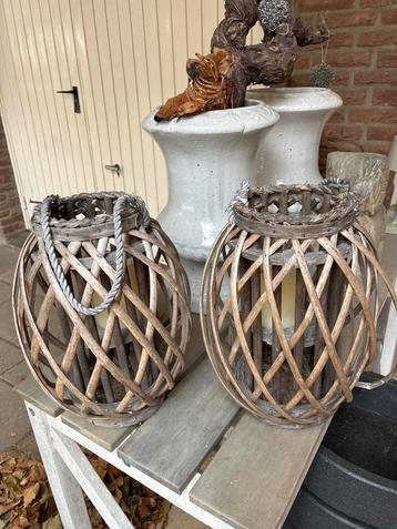 2x Rotan Lantaarns - Landelijk Modern beschikbaar voor biedingen