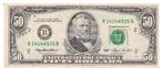USA 50 dollar 1993 serie B (XF), Verzenden, Noord-Amerika, Los biljet