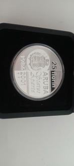 Zilveren herdenkingsmunt Aruba 25 Florin 1986-2001, Koningin Beatrix, Zilver, Losse munt, Overige waardes