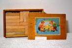 Mooie oude houten blokken kistje uit de jaren 1950 NR 7835, Ophalen of Verzenden
