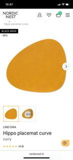 Lind dna leren placemats curry 2 stuks en 9 onderzetterd., Huis en Inrichting, Ophalen of Verzenden