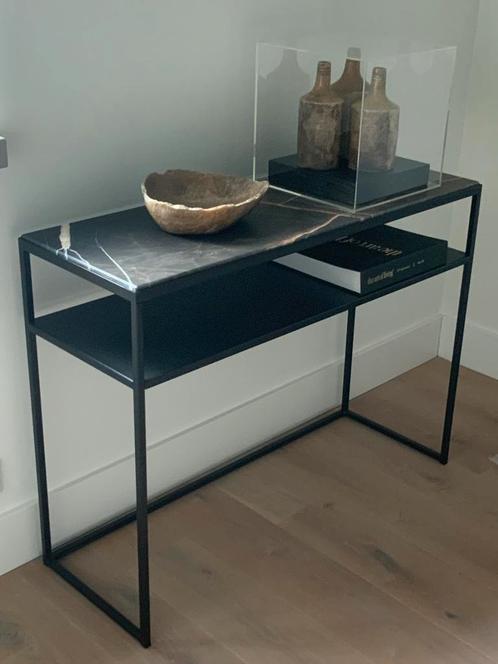Marmeren sidetable wandtafel bureau, Huis en Inrichting, Tafels | Sidetables, Zo goed als nieuw, 25 tot 50 cm, Rechthoekig, Ophalen of Verzenden