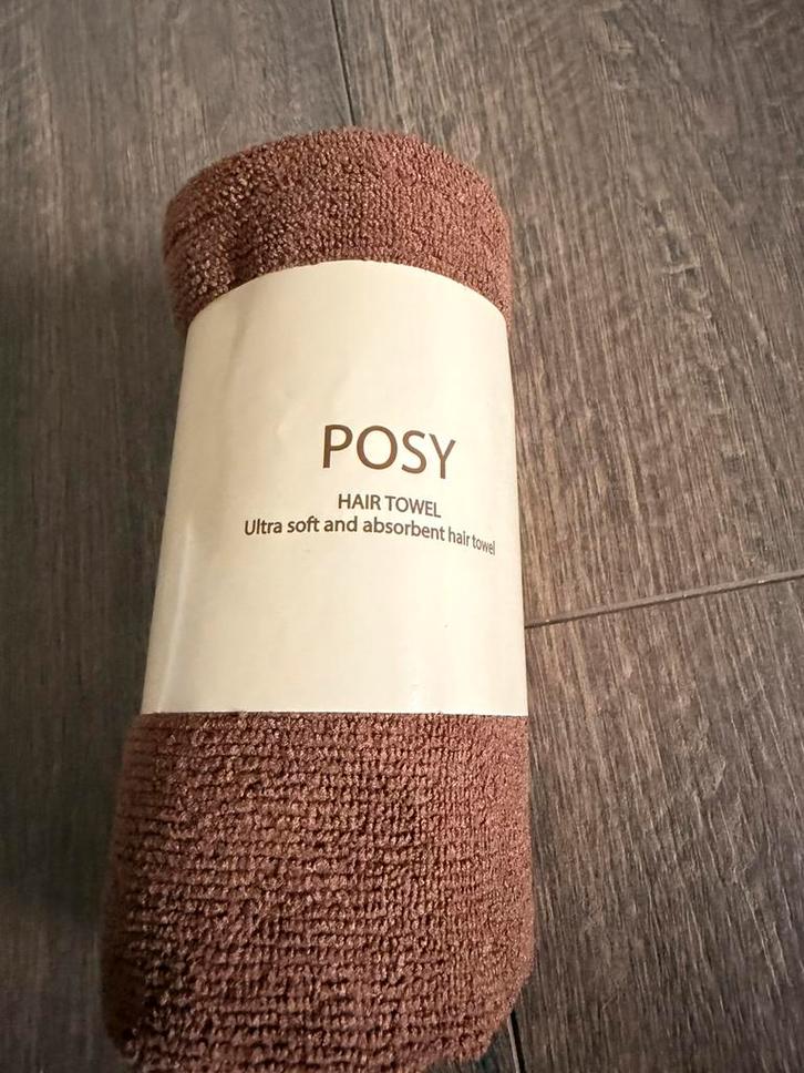 Nieuw POSY hair towel – bruin, Sieraden, Tassen en Uiterlijk, Uiterlijk | Haarverzorging, Nieuw, Overige typen, Ophalen of Verzenden