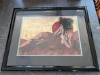 Zeefdruk "Oriental Lady" Nico Vrielink gesigneerd en genumme, Antiek en Kunst, Kunst | Litho's en Zeefdrukken, Ophalen