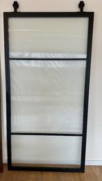 Nieuwe Stalen Schuifdeur met geribbeld glas, 80 tot 100 cm, Binnendeur, Nieuw, Ophalen of Verzenden