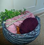 Grote gevlochten pitriet mand., Huis en Inrichting, Woonaccessoires | Schalen en Manden, Ophalen of Verzenden, Zo goed als nieuw