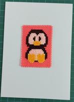 kaart met geborduurde pinguin (1807), Ophalen of Verzenden, Nieuw, Dieren